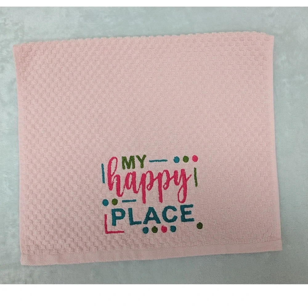 My Happy Place Kitchen Bath Bar Hand Towel